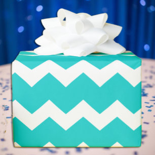 Papel De Regalo Chevron Verde azulado turquesa