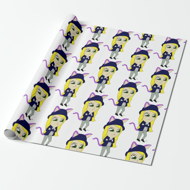 Papel De Regalo chibi catgirl (Desenrollado)