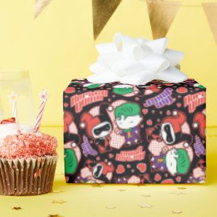 Papel De Regalo Chibi Joker and Harley Heart Pattern
