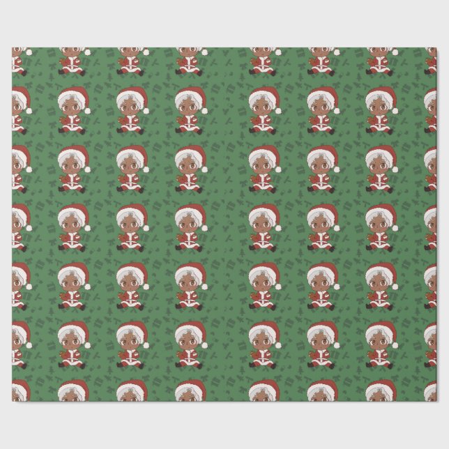 Papel De Regalo Chibi Santa (Versión 3) (Costura)