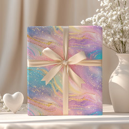 Papel De Regalo Chic Abstract Pastel Glitter Color Pattern