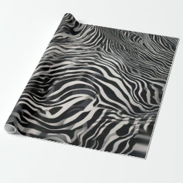 Papel De Regalo Chic Black and White Zebra Print Luxury Animal 