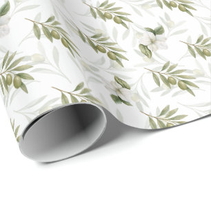 Papel De Regalo Chic de Agua de Salvia Atemporal