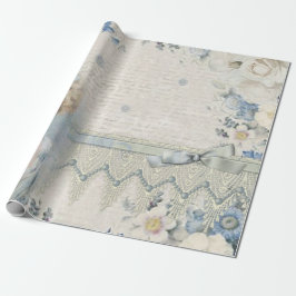 Papel De Regalo Chic de Shabby Vintage Victorian con flores