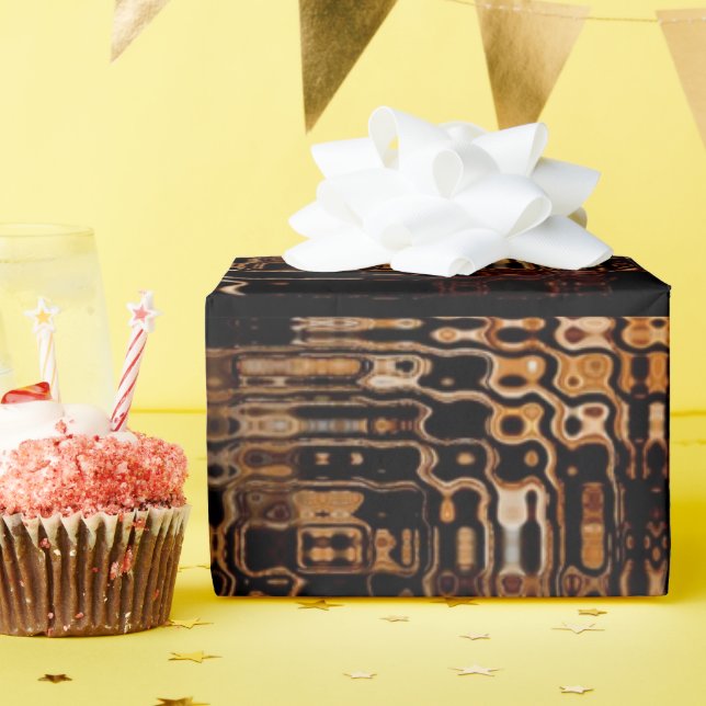 Papel De Regalo Chic Faux Mosaic Gray Terracotta Design (Fiesta de cumpleaños )