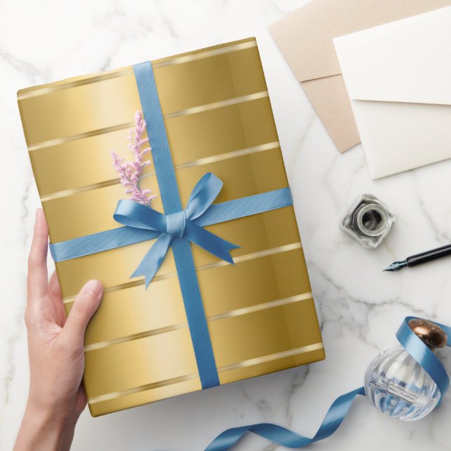 Papel De Regalo Chic Glam Gold Ribbon Despedida de Soltera (Regalar)