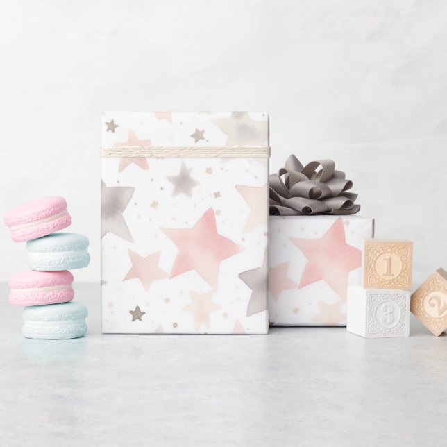 Papel De Regalo Chic Pink Blush Fiesta de Bebé (Baby Shower)