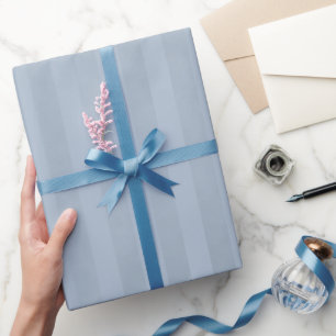 Papel De Regalo Chic Rayado Manchado Azul Acero Claro