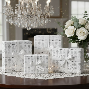 Papel de regalo chic "Recién casados"