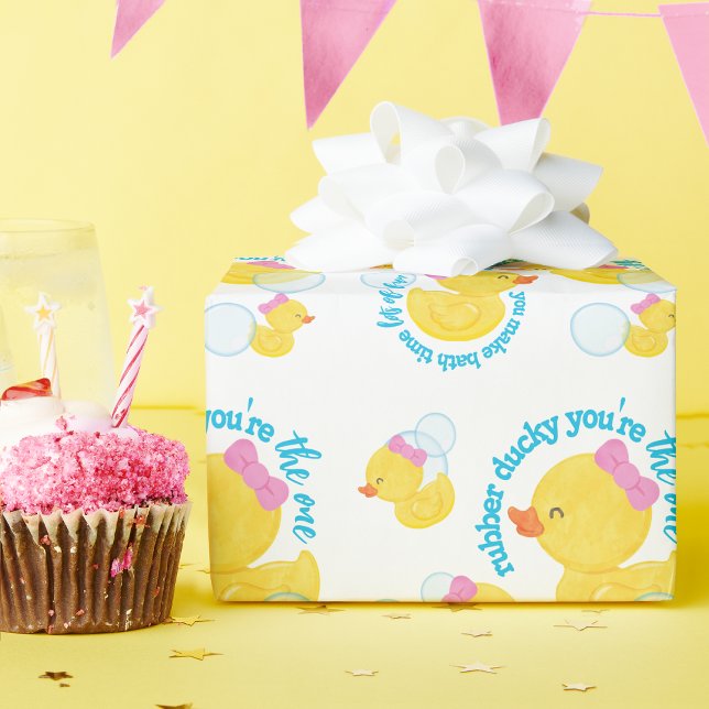 Papel De Regalo Chica acuarela Rubber Ducky Eres el único Fiesta (Subido por el creador)