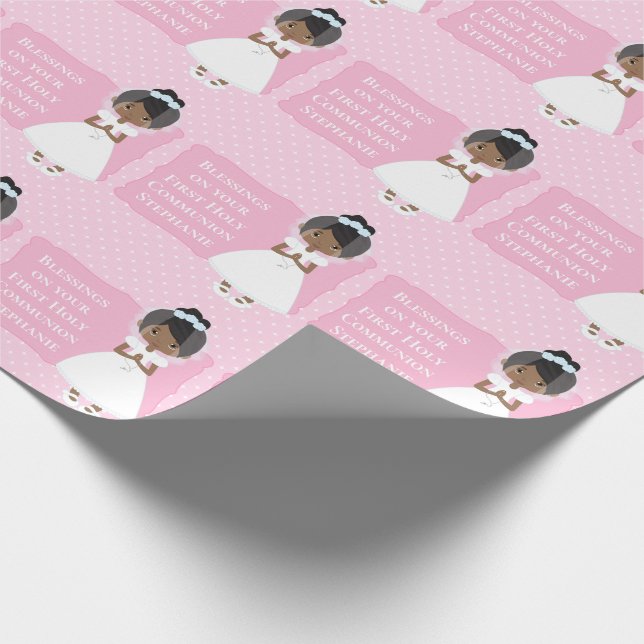 Papel De Regalo Chica afroamericano de primera comunicación person (Esquina)