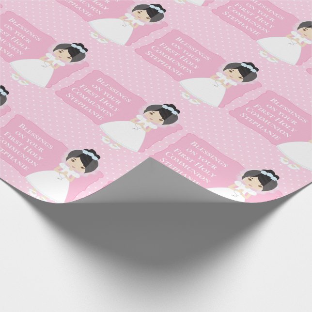 Papel De Regalo Chica asiático de primera comunicación personaliza (Esquina)