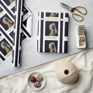 Papel De Regalo Chica con el Arete de Perla Vermeer