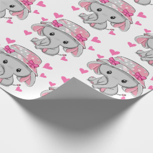 Papel De Regalo Chica Cute Baby Elephant