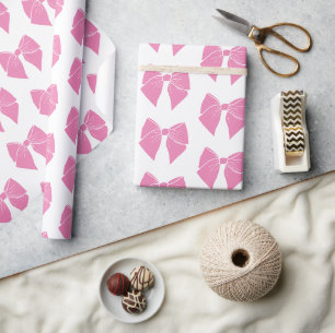 Papel De Regalo Chica de Baby Shower Little Pink Bow Birday Coquet