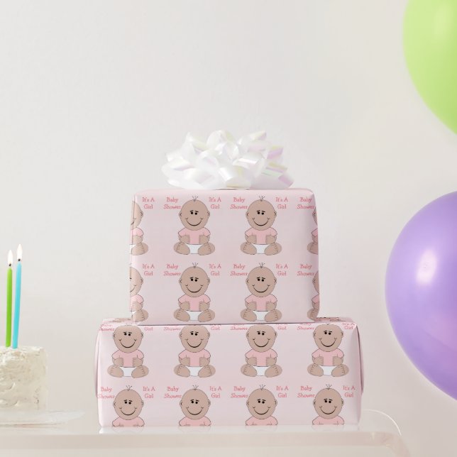 Papel De Regalo Chica de bebé Baby Shower (Regalos de fiesta)