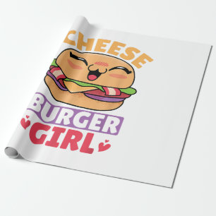 Papel De Regalo Chica de Cheeseburger, Mujeres Hamburguesas y Chee