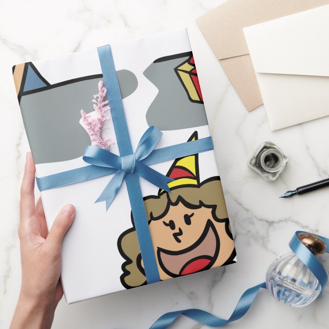 Papel De Regalo Chica De Cumpleaños Con Un Regalo (Subido por el creador)
