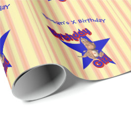 Papel De Regalo Chica de cumpleaños Cute Dragon