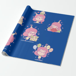 Papel De Regalo Chica de cumpleaños lindo