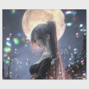 Papel De Regalo Chica de fantasía oscura / Estética