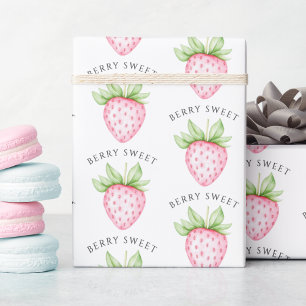 Papel De Regalo Chica de fresa de acuarela dulce de bayas Baby Sho