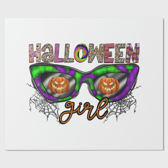 Papel De Regalo Chica de Halloween (Superficie plana)