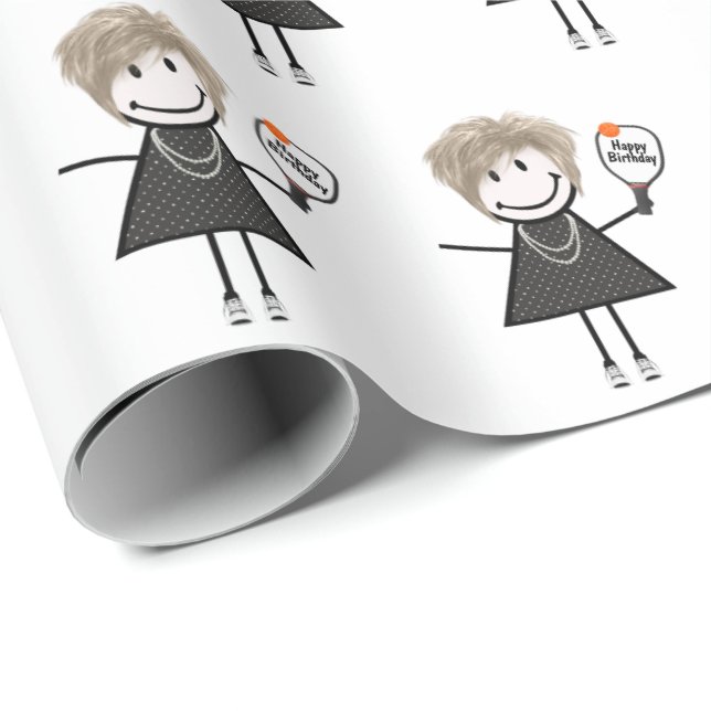 Papel De Regalo Chica de la figura del palo de bola (Esquina del rollo)
