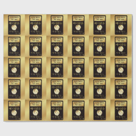 Papel De Regalo Chica de nombres personalizados que ama el oro fal