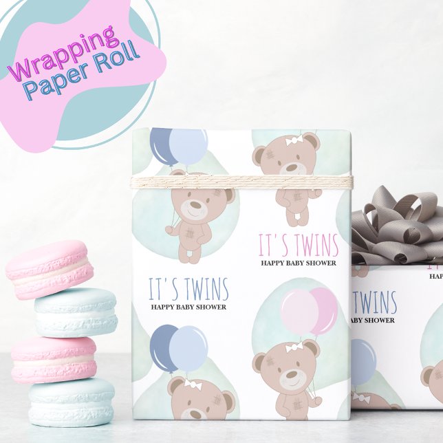 Papel De Regalo Chica de osito de Teddy y niños gemelos (Subido por el creador)