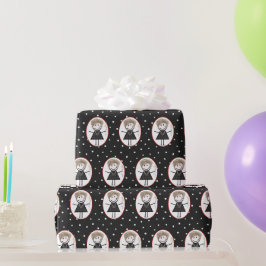 Papel De Regalo Chica de palitos en zapatillas