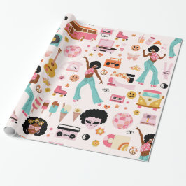 Papel De Regalo chica extranjero africano de disco de los años 70