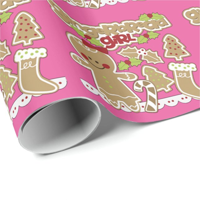 Papel De Regalo Chica Gingerbread (Esquina del rollo)