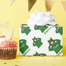 Chica lindo con dibujo de caramba de rana verde cu