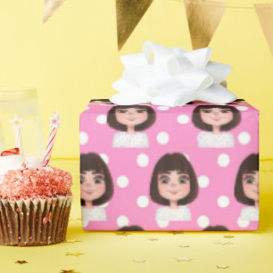 Papel De Regalo Chica lindo con puntos
