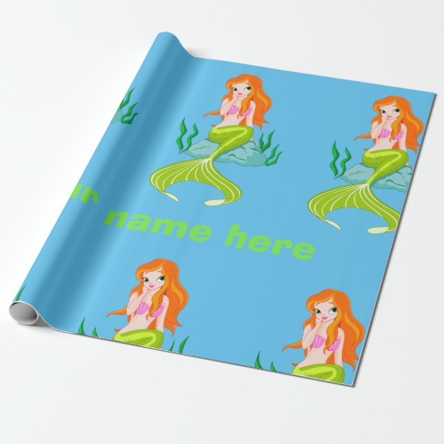 Papel De Regalo Chica lindo y encantador personalizado de la (Desenrollado)