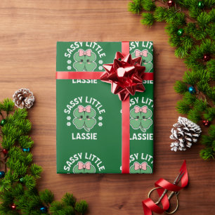 Papel De Regalo Chica Pequeña con Sabor Día de San Patricio Niños