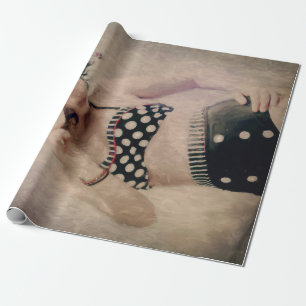 Papel De Regalo Chica retro vintage Polka Dot Bikini