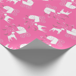 Papel De Regalo Chica Rosa de Boxer Dog Baby Shower