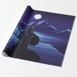 Papel De Regalo Chica tocando la guitarra de la noche, chica, ciel