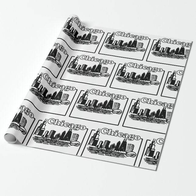 Papel De Regalo Chicago (Desenrollado)
