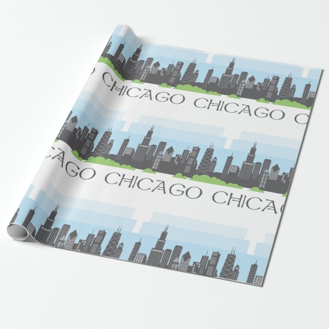 Papel De Regalo Chicago (Desenrollado)