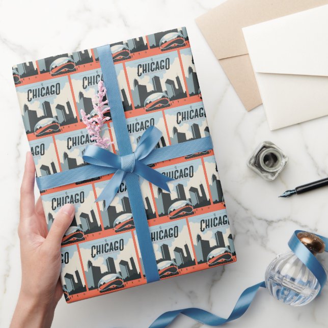 Papel De Regalo Chicago, Illinois | Parque del Milenio (Regalar)
