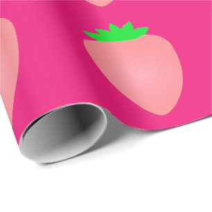 Papel De Regalo Chicas Baby Shower de fresa verano rosado cumpleañ