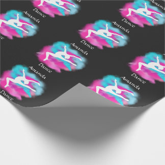 Papel De Regalo Chicas Baile Salto Bomba de Color Rosa Azul con No
