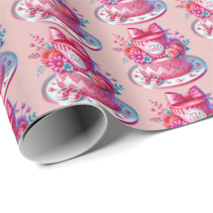 Papel De Regalo Chicas cortos fiesta de bizcocho