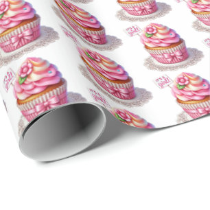 Papel De Regalo Chicas de baldosas cortas con quequitos de ducha