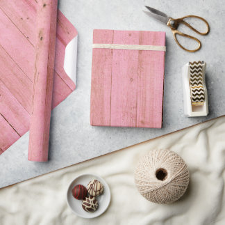 Papel De Regalo Chicas de grano de madera de color rosa blanqueado
