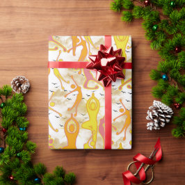 Papel De Regalo Chicas de Yoga Feliz Baile