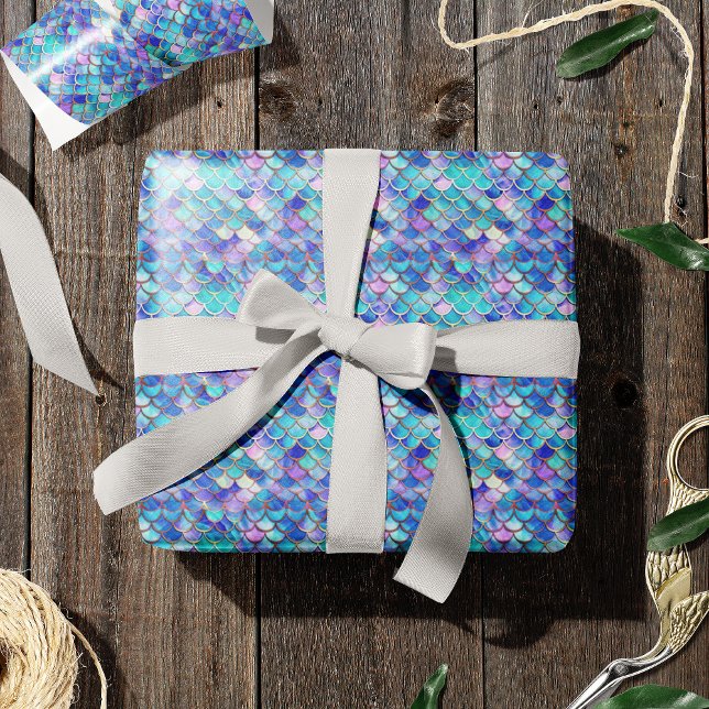 Papel De Regalo Chicas del patrón de escalas de la sirena cutánea  (Subido por el creador)